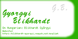 gyorgyi blikhardt business card