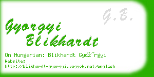 gyorgyi blikhardt business card